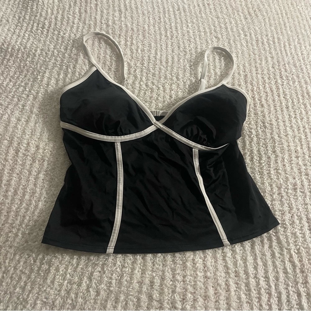 Black and White swim Top